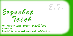 erzsebet teich business card